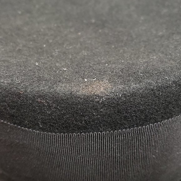 ?100% Wool Vintage Arlin Black Hat w/ bow and changeable trims.